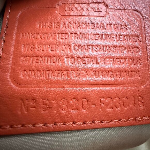 Coach F23048 Kristin woven large bag in burnt orange leather - Picture 2 of 8